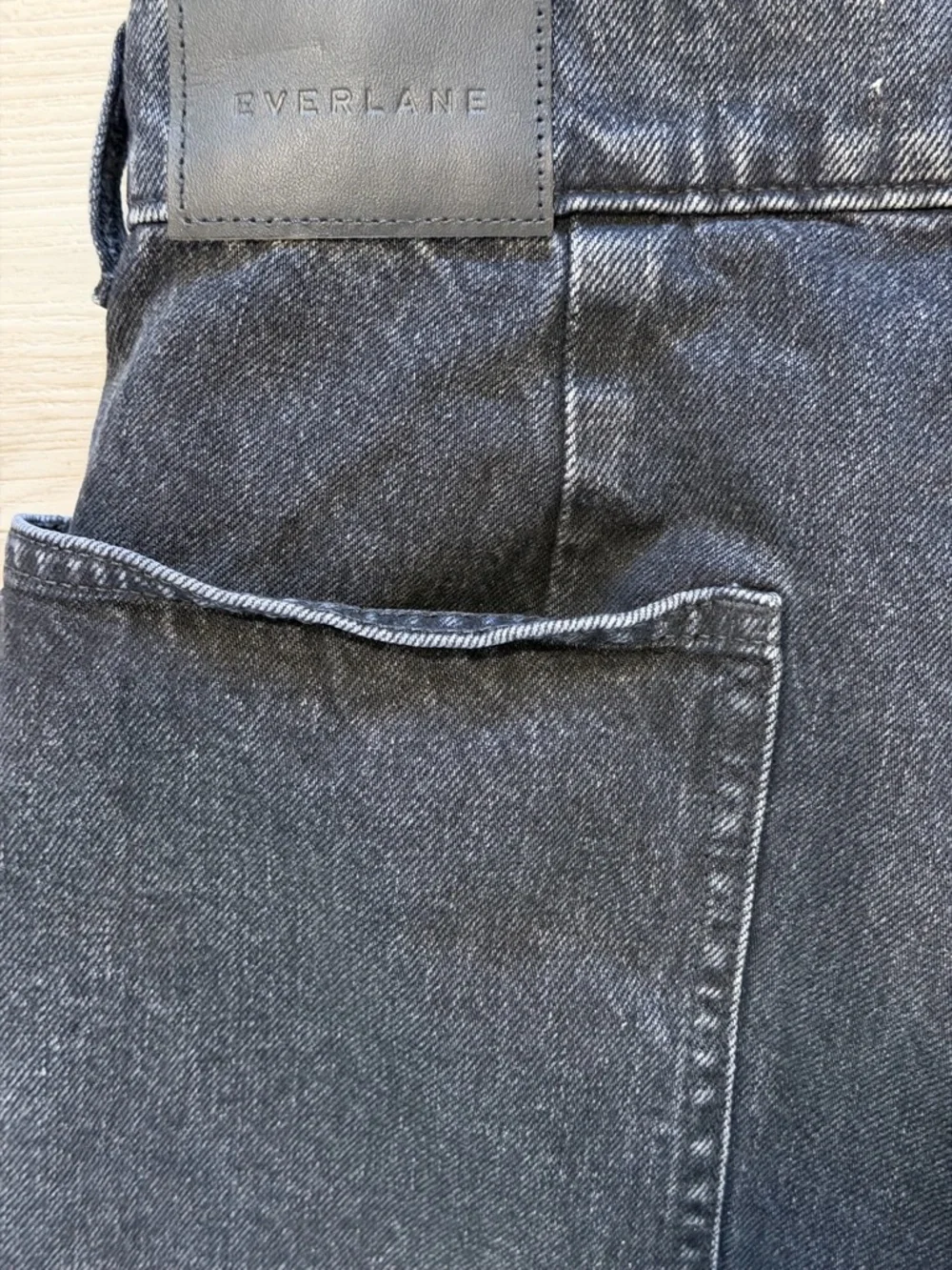 Everlane Jeans 27 Black The Way-High Gardener Cropped Wide Leg High Rise Organic - Picture 8 of 15